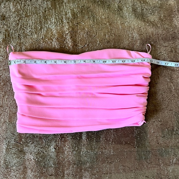 ZARA BUSTIER CROP TOP & DRAPED MINI SKIRT - Picture 7 of 11